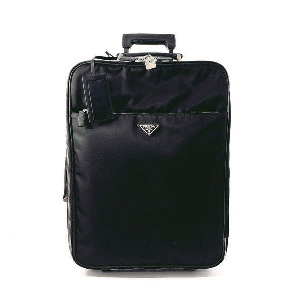 Prada Suitcase Carry Case Nylon Saffiano Leather Black - Picture 1 of 13